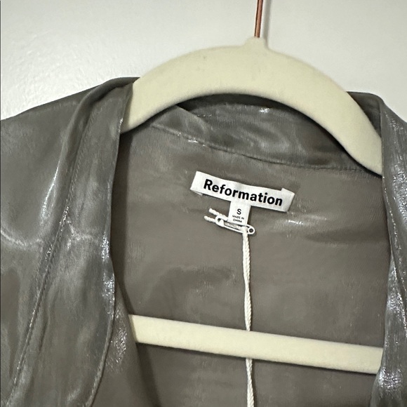 Reformation Metallic Sheer Blouse - Picture 5 of 5